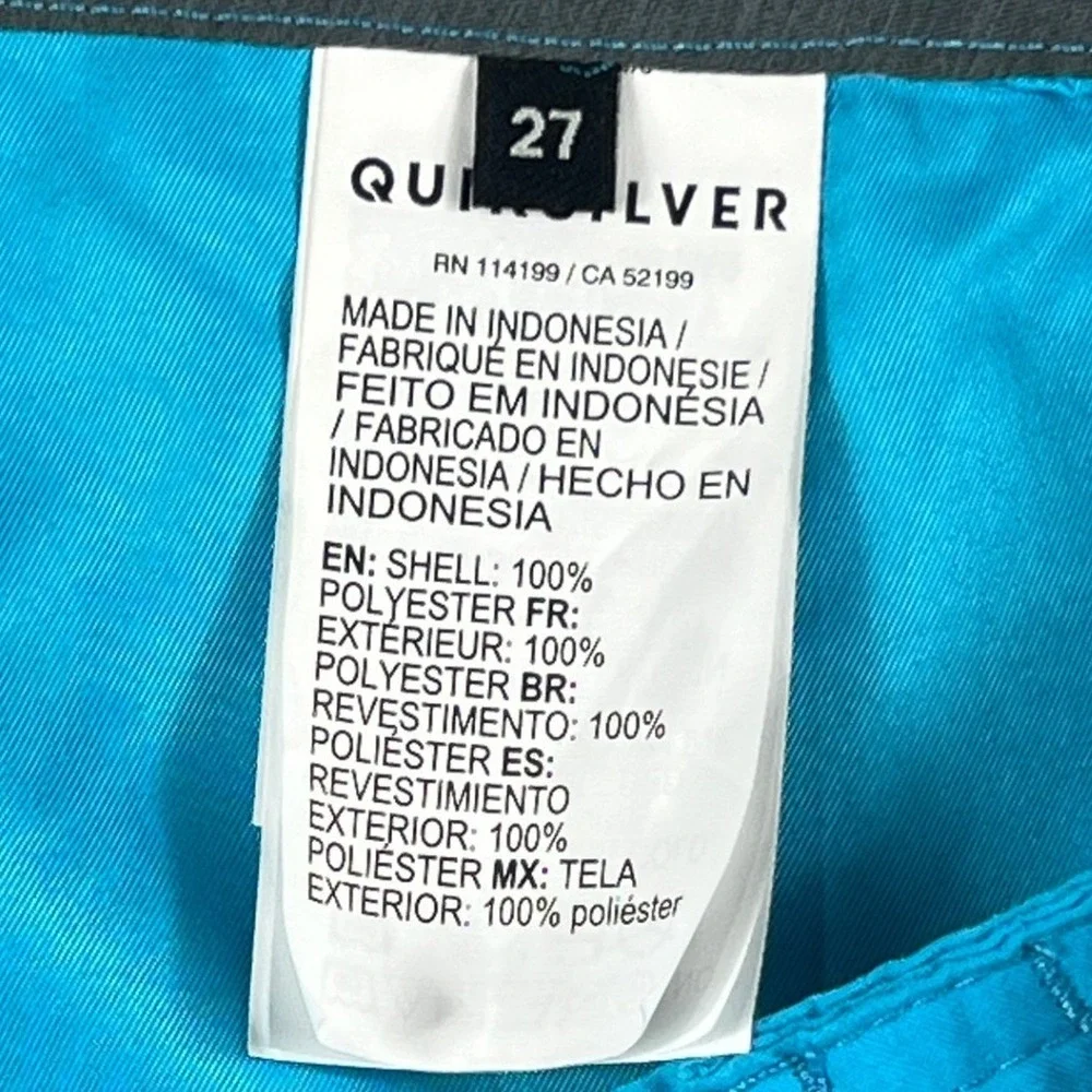 Quiksilver Boys Blue Everyday 19 Youth Boardshorts Swim‎ Trunks Size 27 NWT